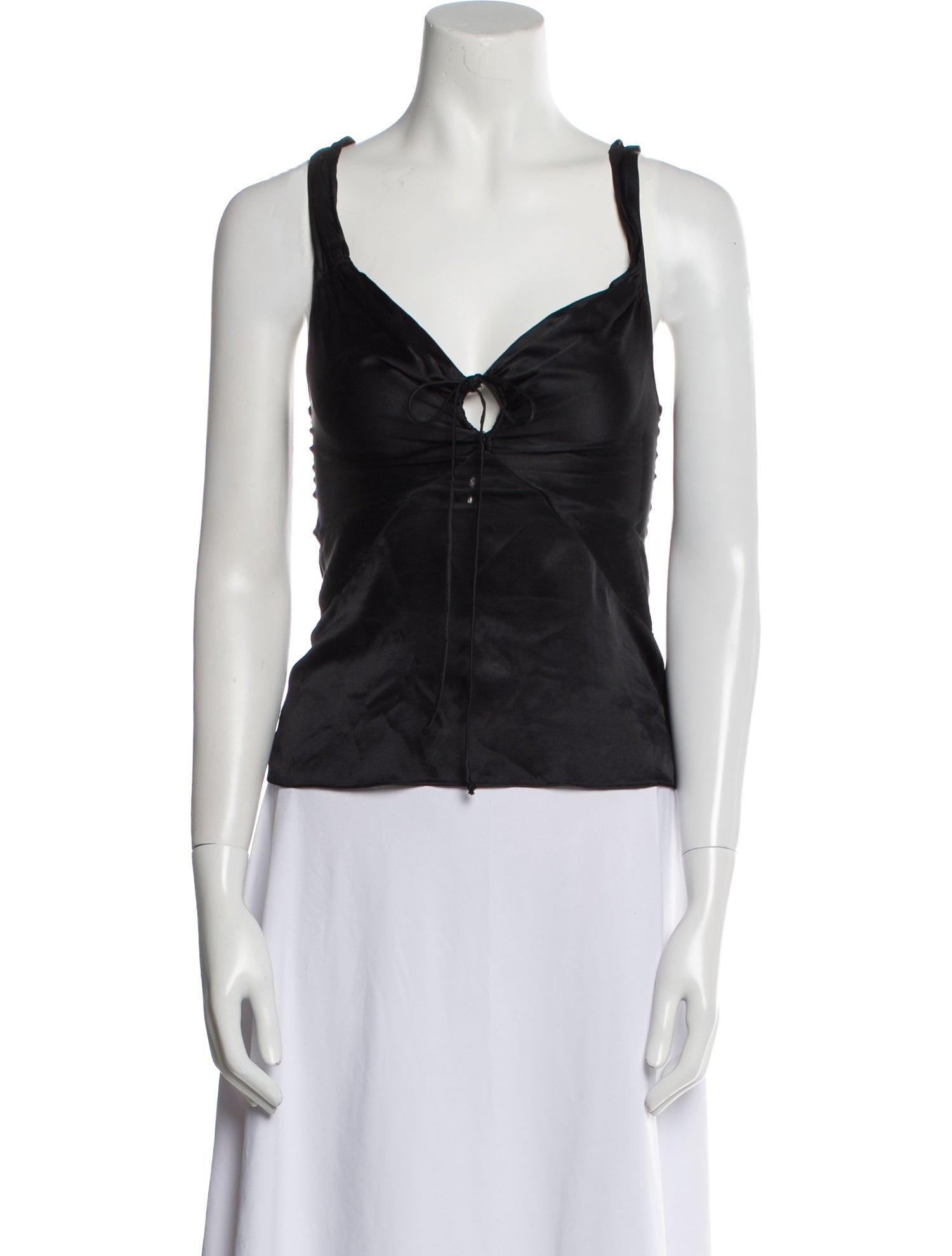 Miguelina Silk V-Neck Top