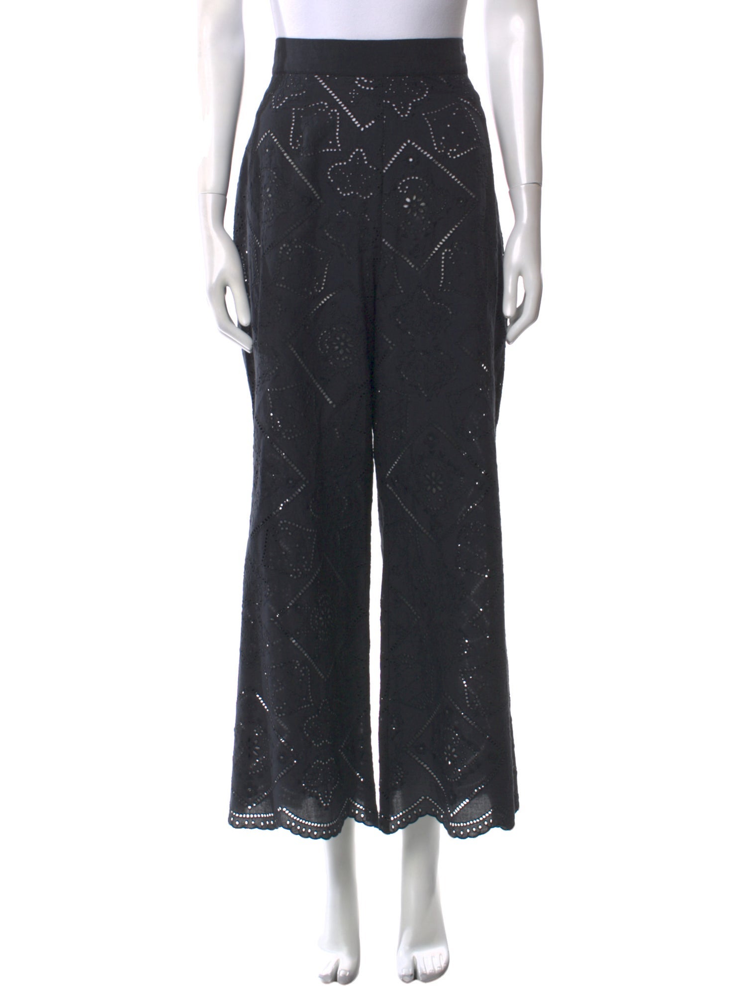 Miguelina Lace Pattern Wide Leg Pants