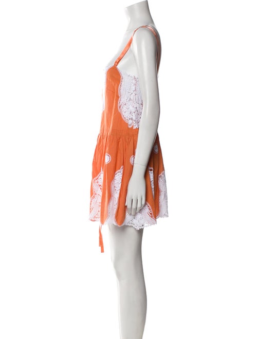 Miguelina Lace Pattern Mini Dress