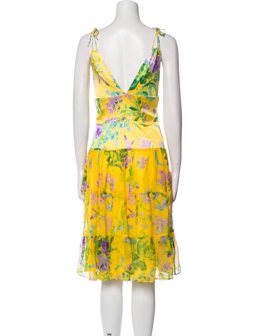 Miguelina Silk Knee-Length Dress