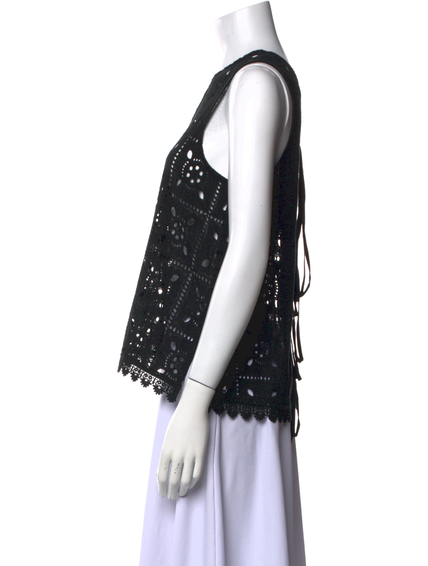 Miguelina Patterned Crew Neck Top