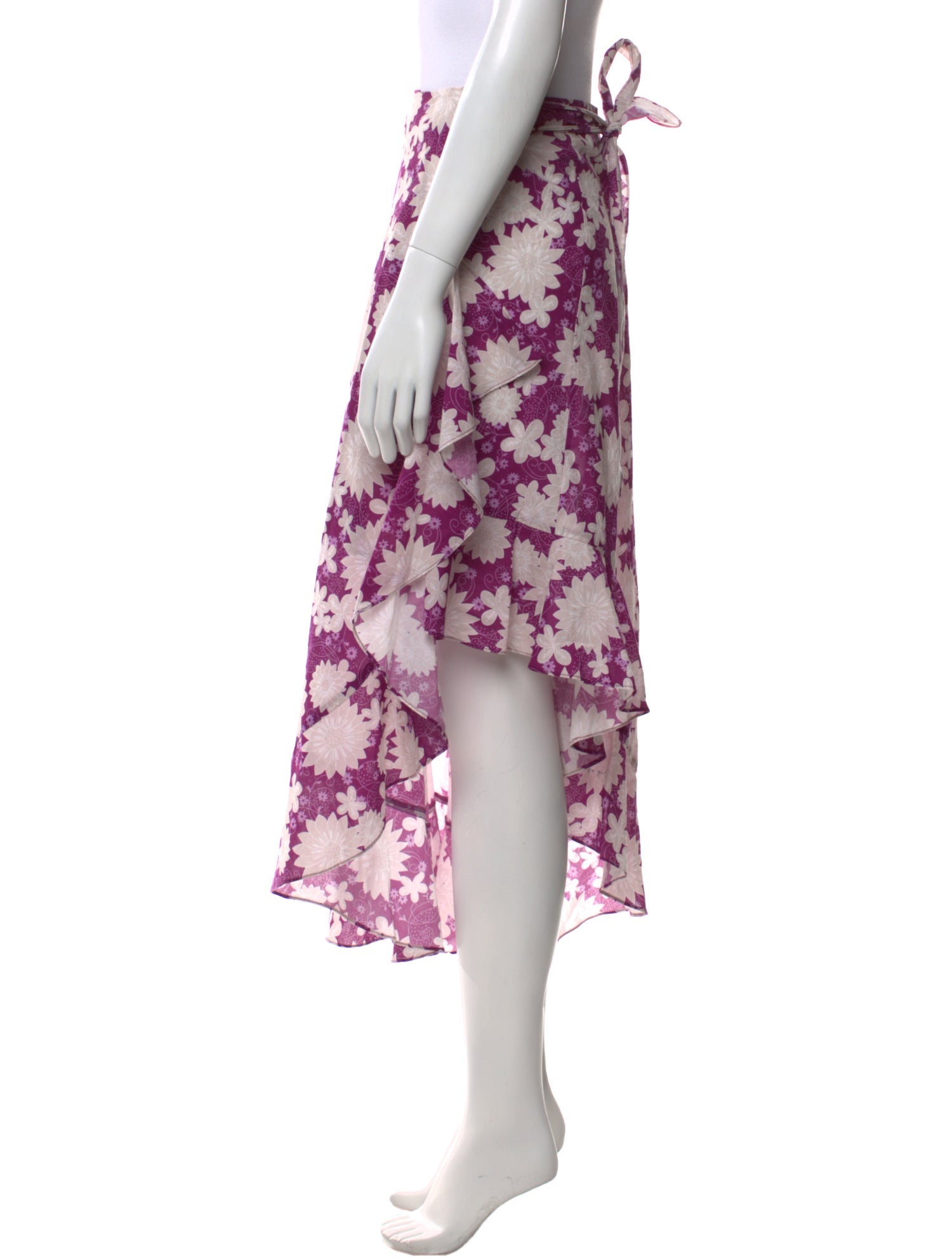 Miguelina Floral Print Midi Length Skirt