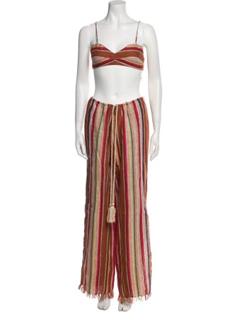 Miguelina Linen Striped Pant Set