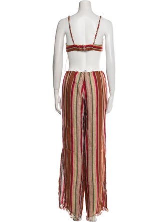 Miguelina Linen Striped Pant Set