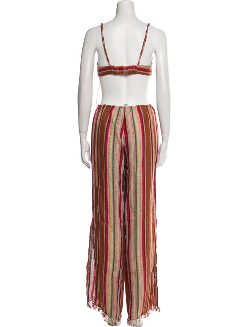 Miguelina Linen Striped Pant Set