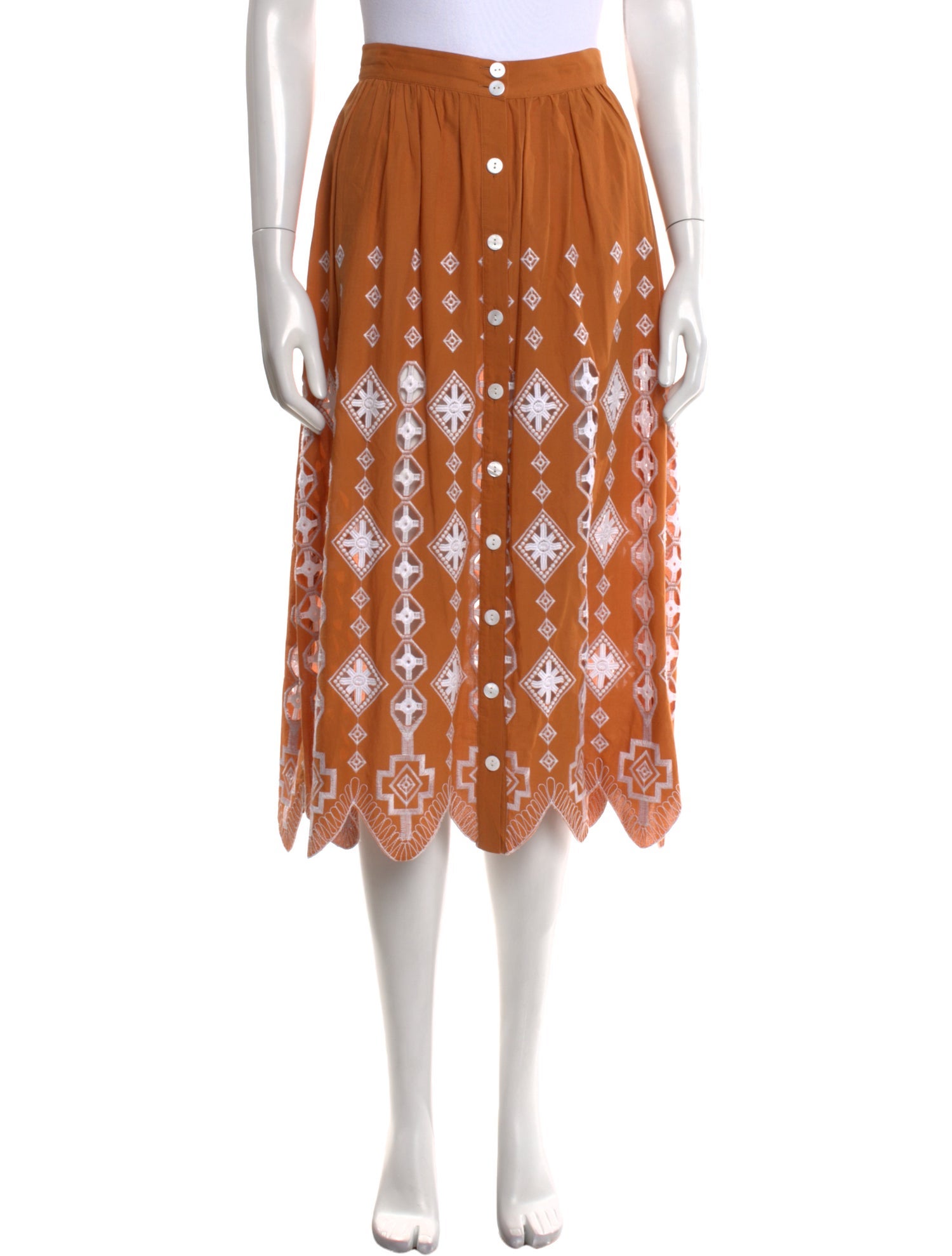 Miguelina Printed Midi Length Skirt