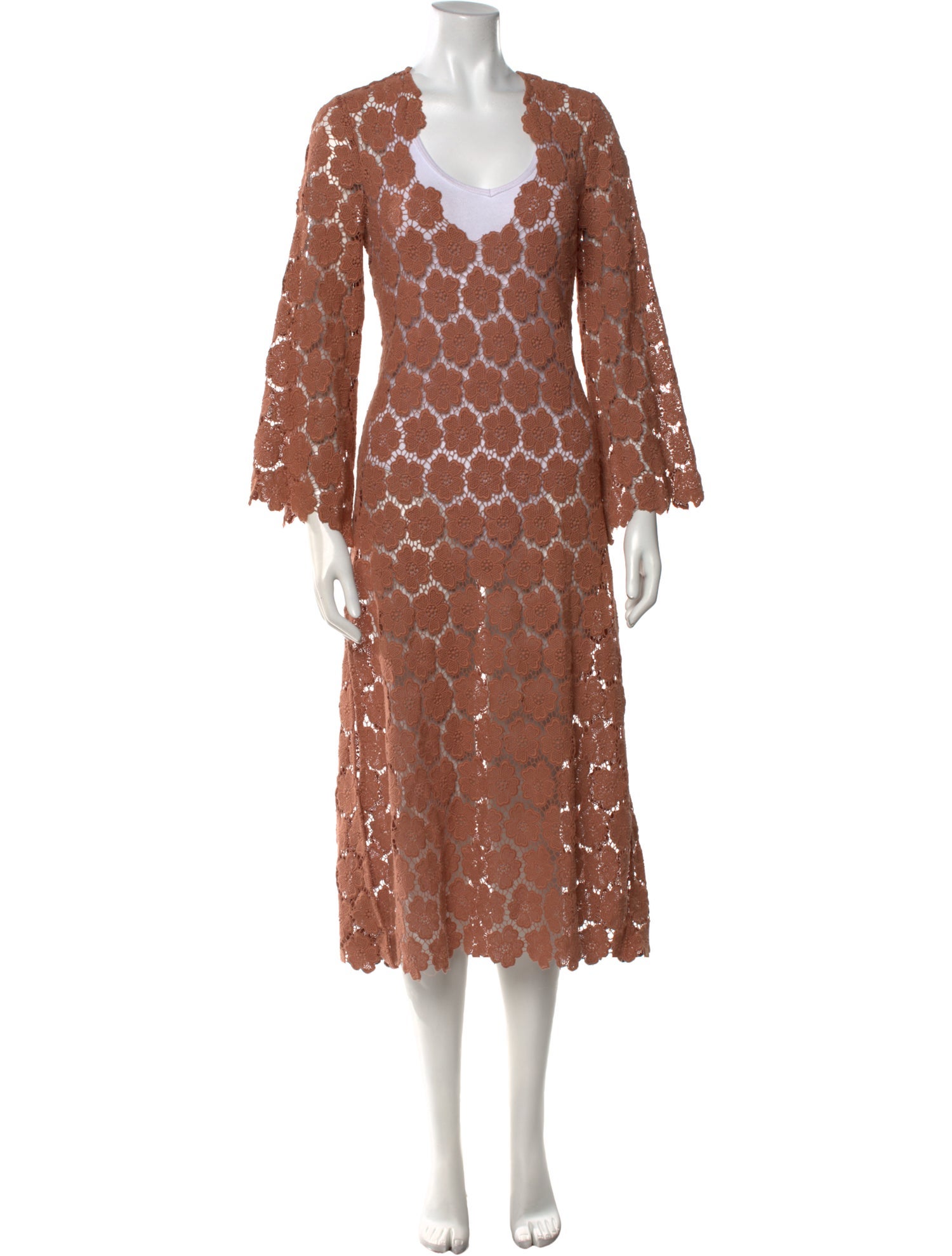 Miguelina V-Neck Long Dress