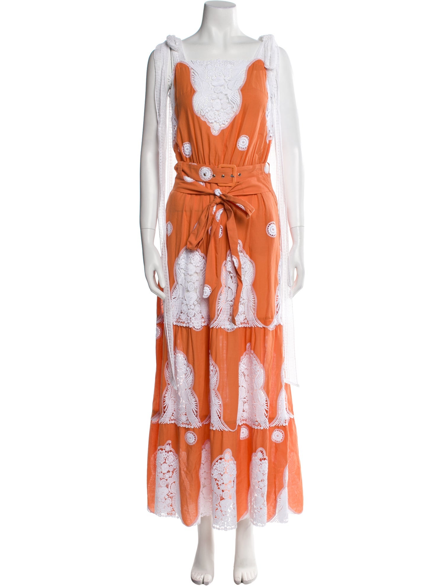 Miguelina Floral Print Long Dress