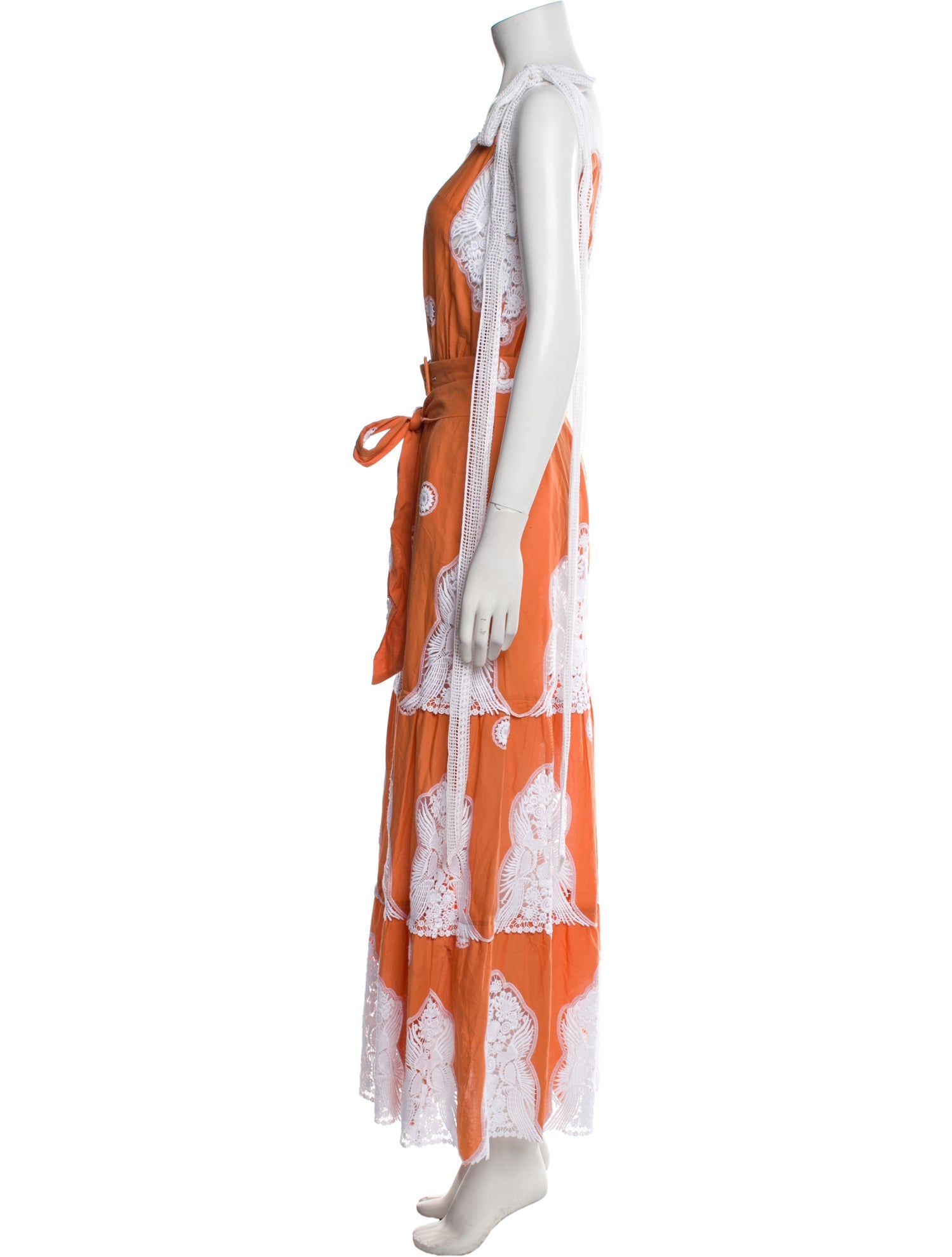 Miguelina Floral Print Long Dress