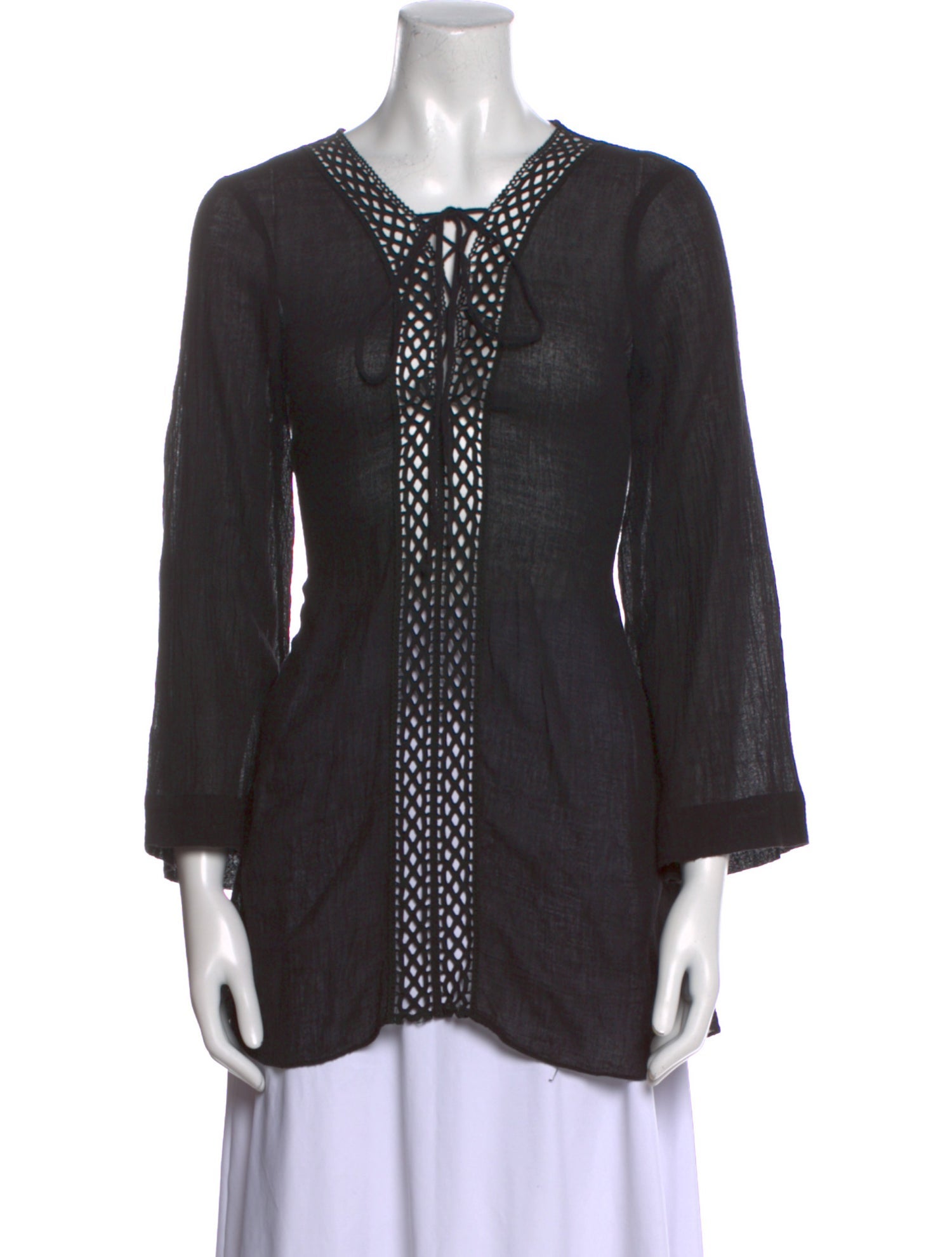 Miguelina V-Neck Three-Quarter Sleeve Tunic