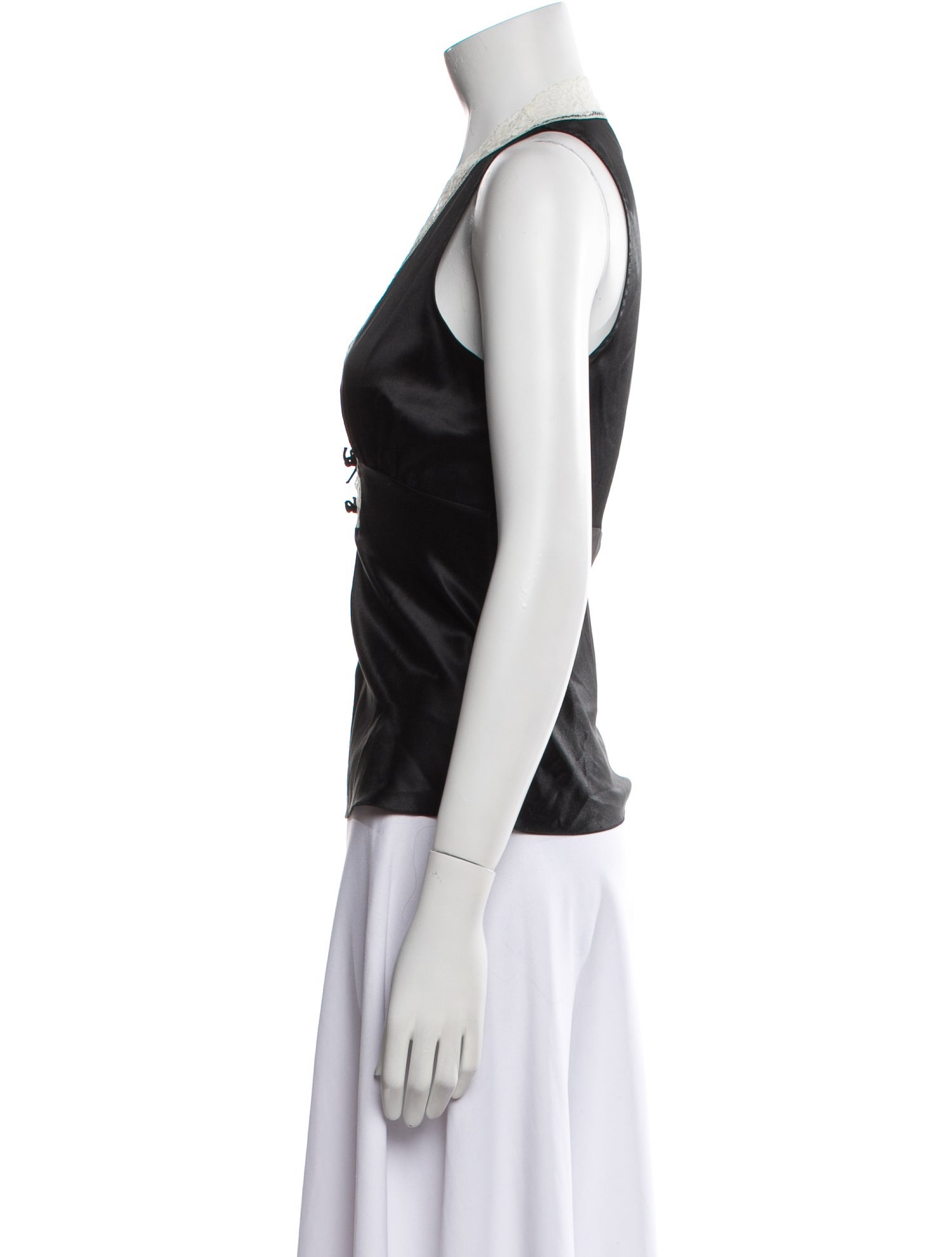 Miguelina Silk V-Neck Top