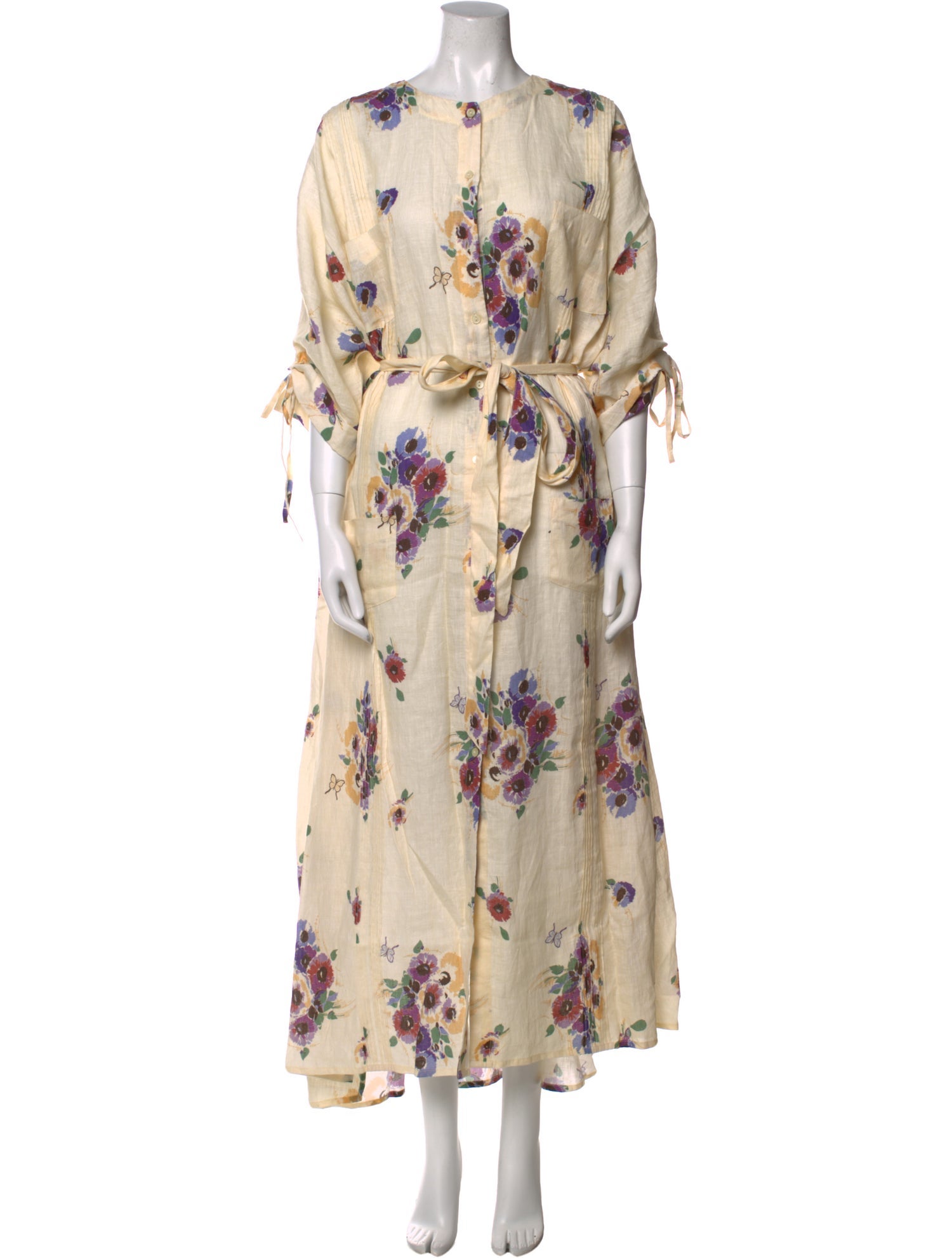 Miguelina Linen Long Dress