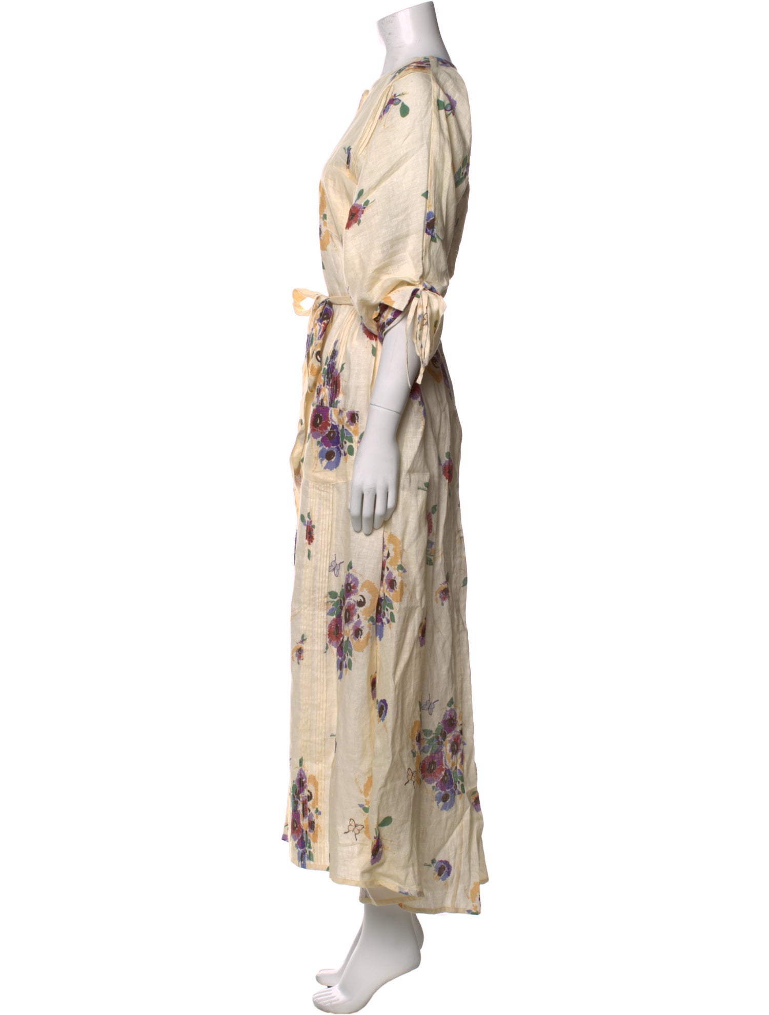 Miguelina Linen Long Dress