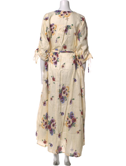 Miguelina Linen Long Dress