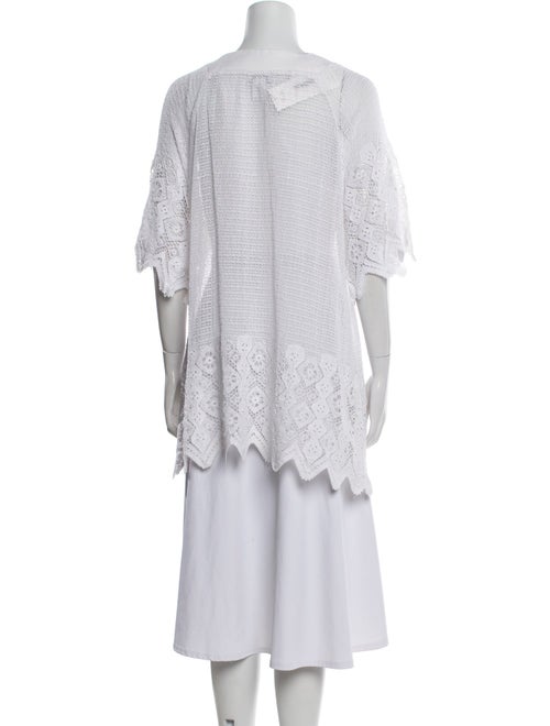 Miguelina Lace Pattern Square Neckline Tunic