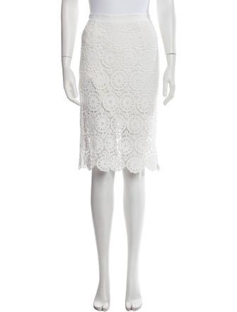 Miguelina Lace Pattern Knee-Length Skirt