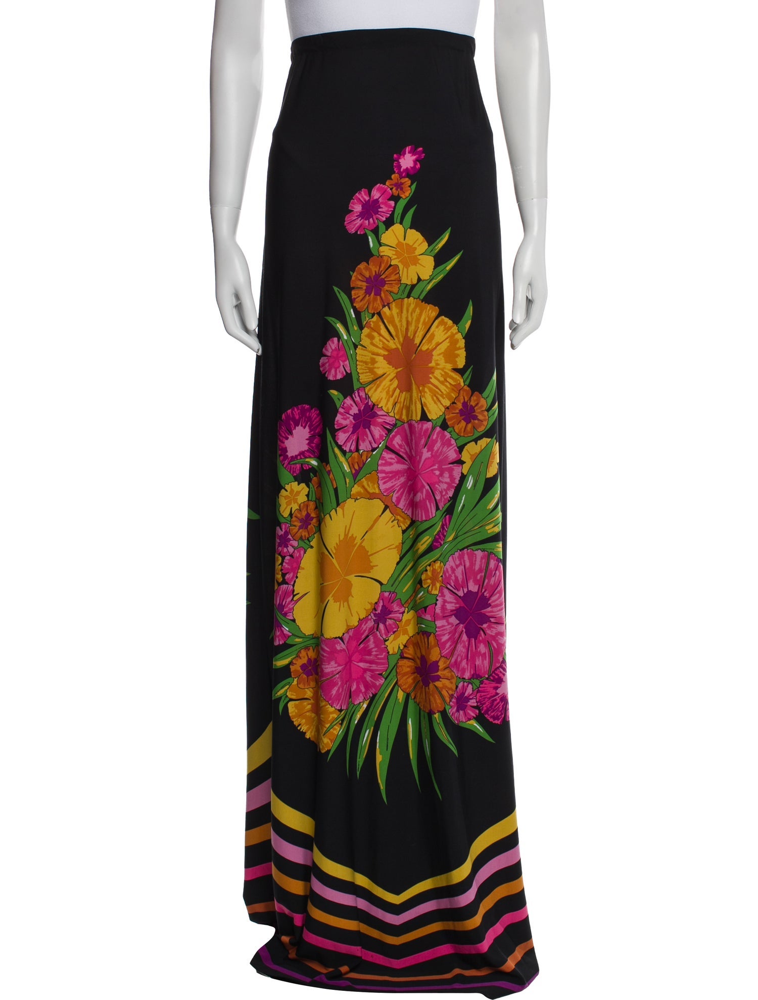 Miguelina Floral Print Long Skirt