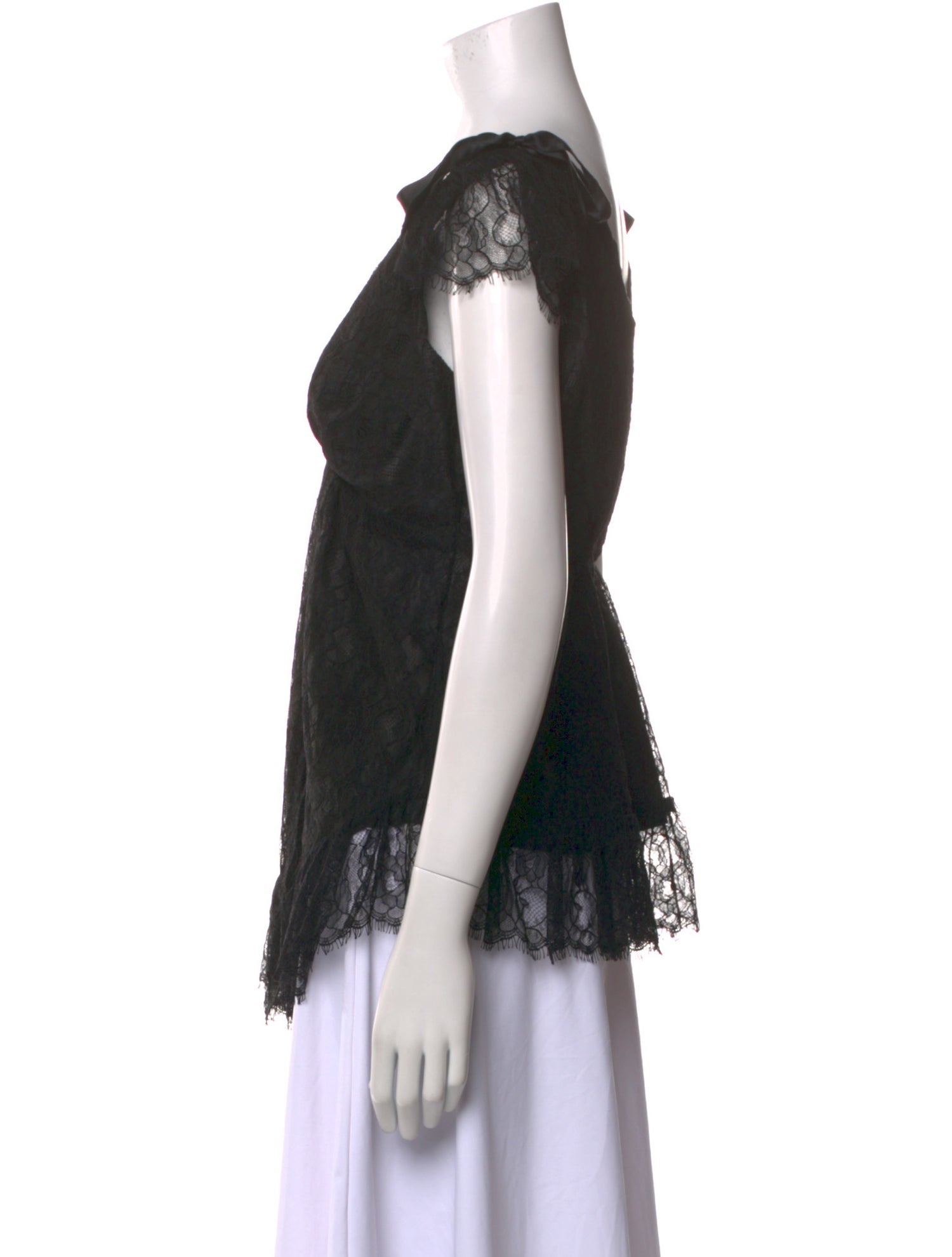 Miguelina Nylon V-Neck Blouse