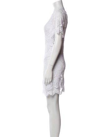 Miguelina Lace Pattern Mini Dress