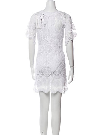 Miguelina Lace Pattern Mini Dress