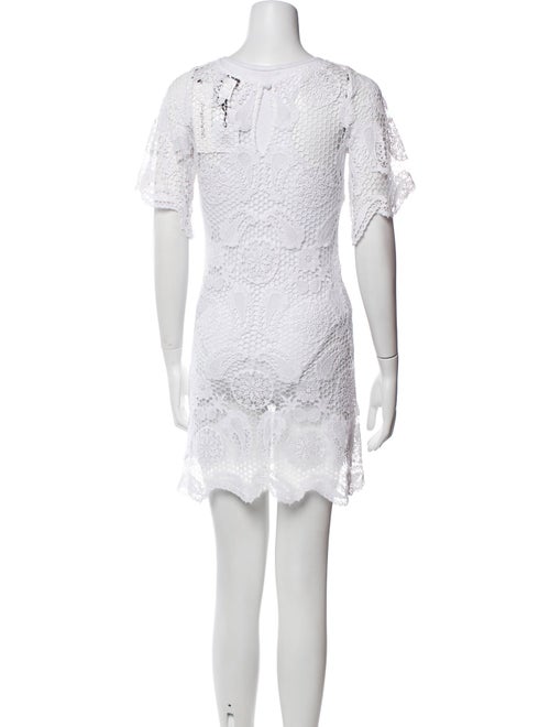 Miguelina Lace Pattern Mini Dress