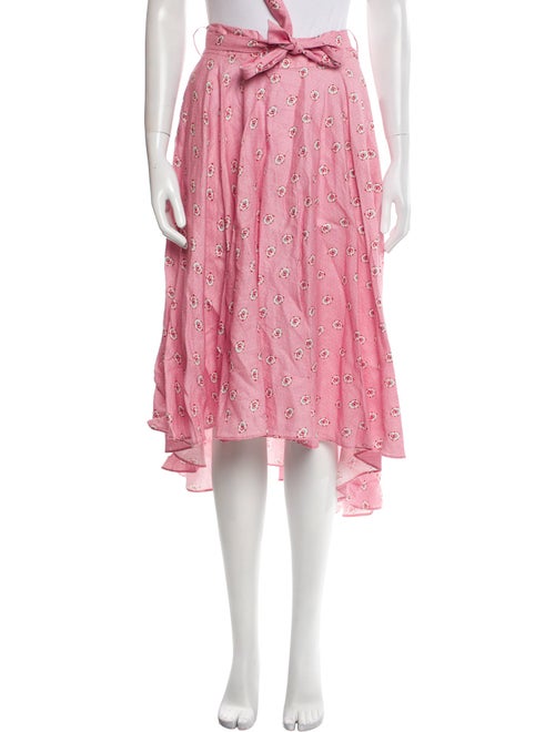 Miguelina Linen Knee-Length Skirt