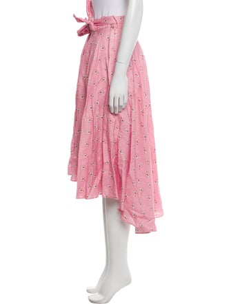 Miguelina Linen Knee-Length Skirt