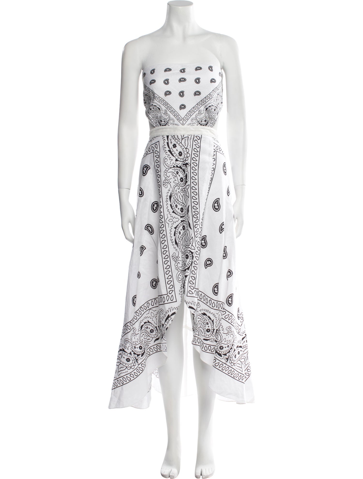 Miguelina Linen Midi Length Dress