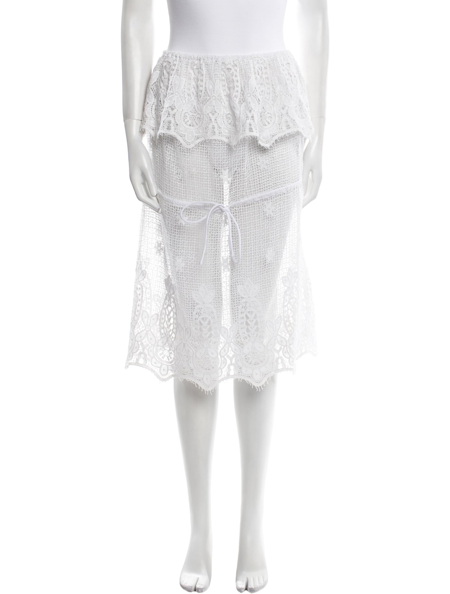 Miguelina Lace Pattern Knee-Length Skirt w/ Tags