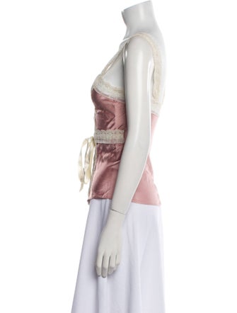 Miguelina Silk Printed Crop Top