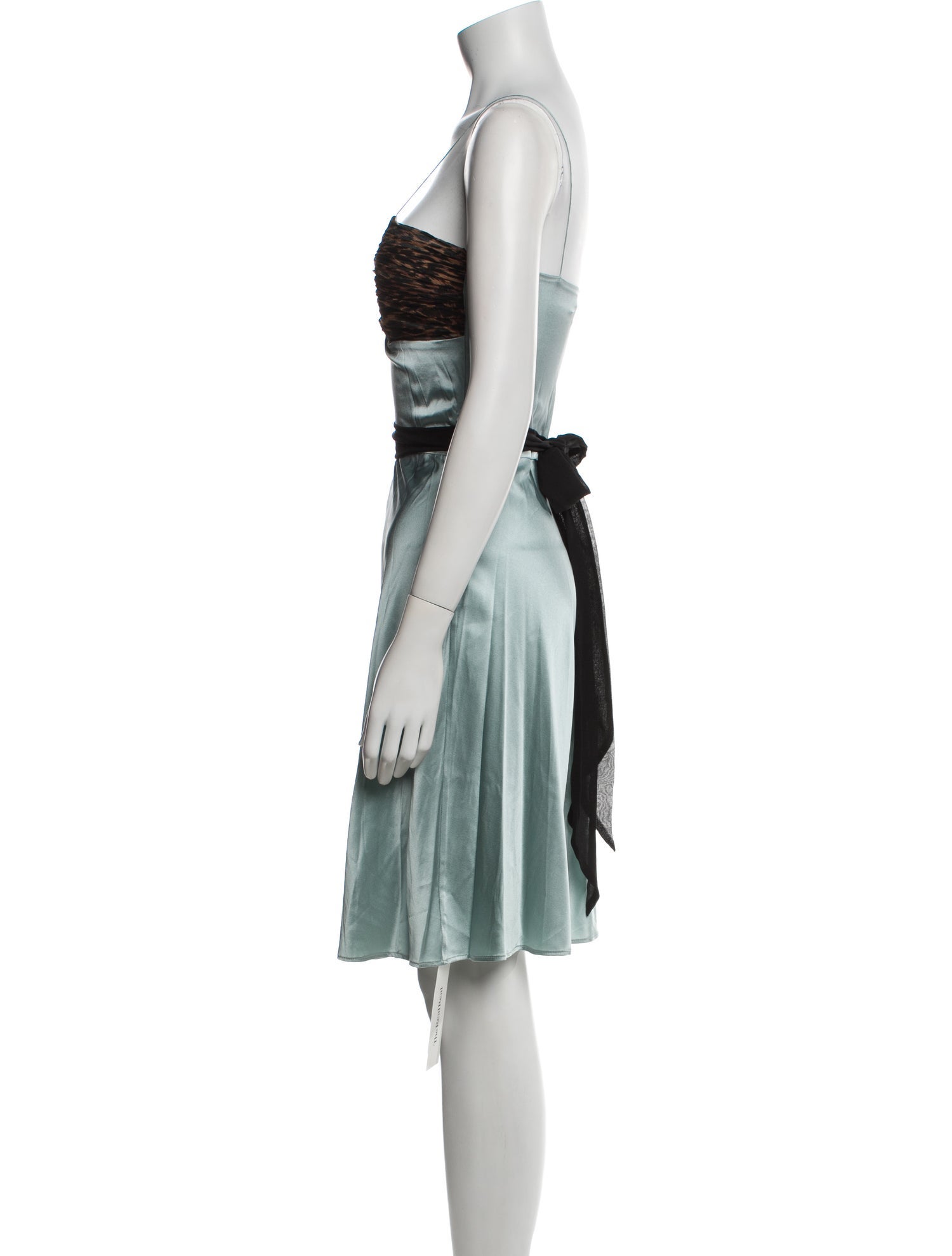 Miguelina Silk Knee-Length Dress