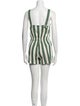 Miguelina Striped Square Neckline Romper