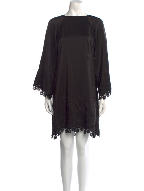 Miguelina Bateau Neckline Mini Dress