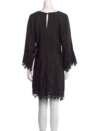 Miguelina Bateau Neckline Mini Dress