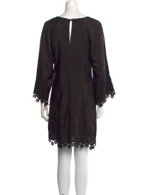 Miguelina Bateau Neckline Mini Dress