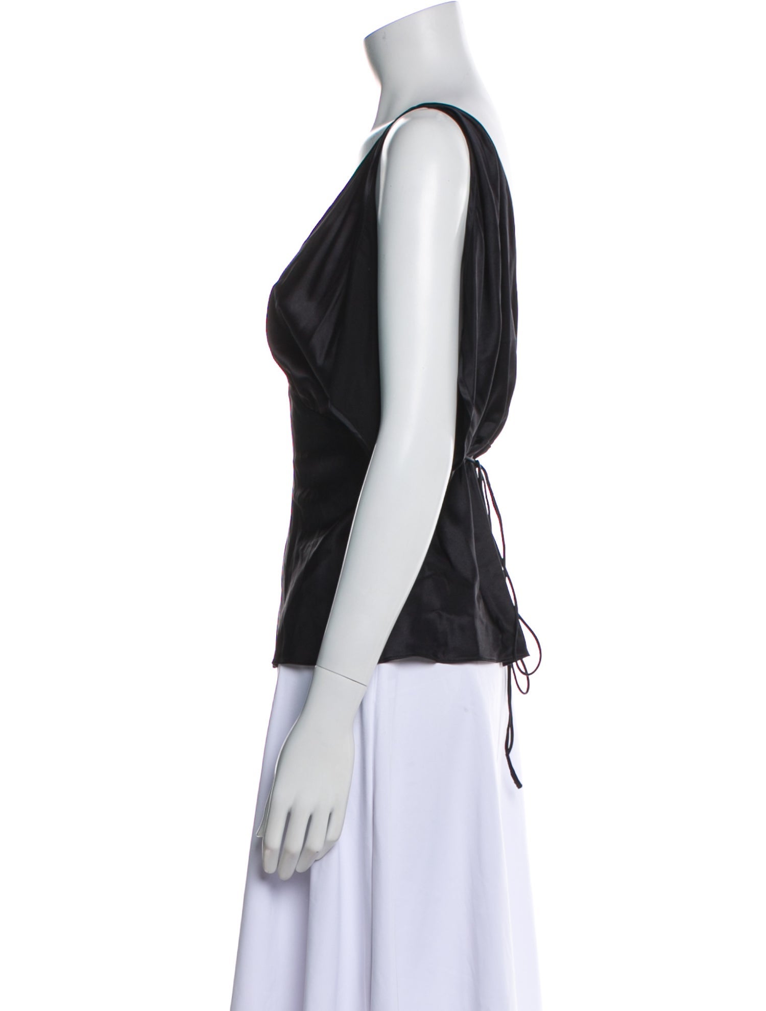 Miguelina Silk V-Neck Top w/ Tags