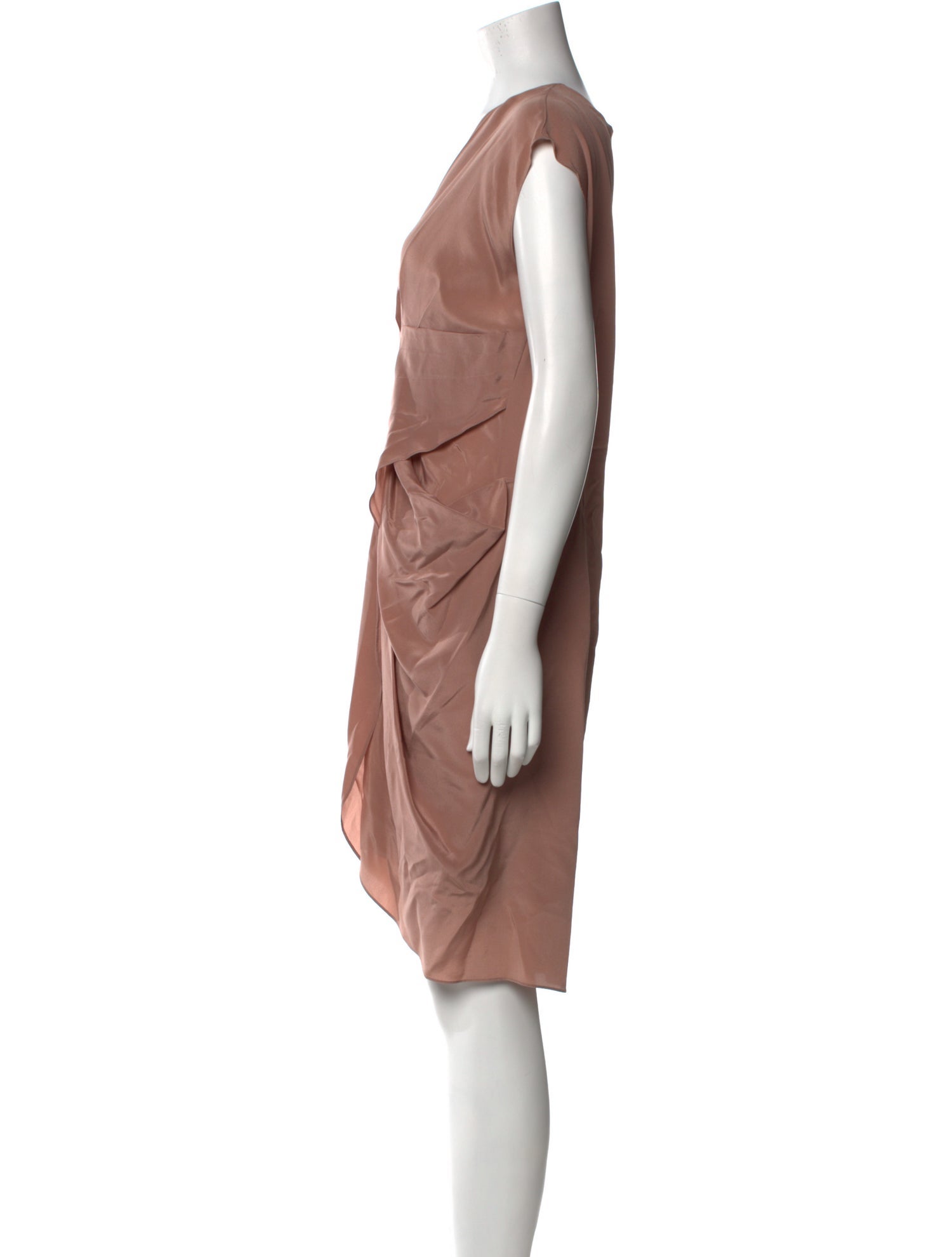 Miguelina Silk Knee-Length Dress w/ Tags
