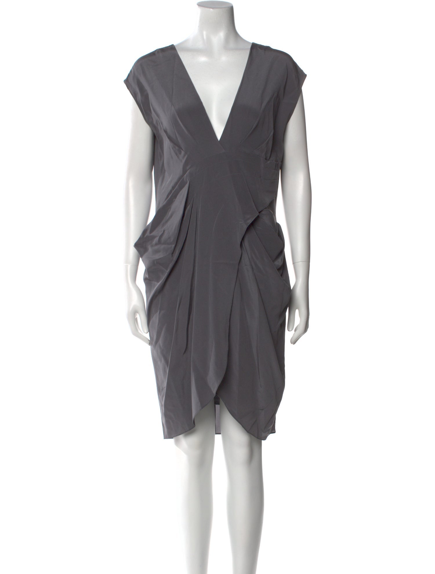 Miguelina Silk Knee-Length Dress