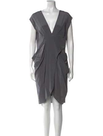 Miguelina Silk Knee-Length Dress