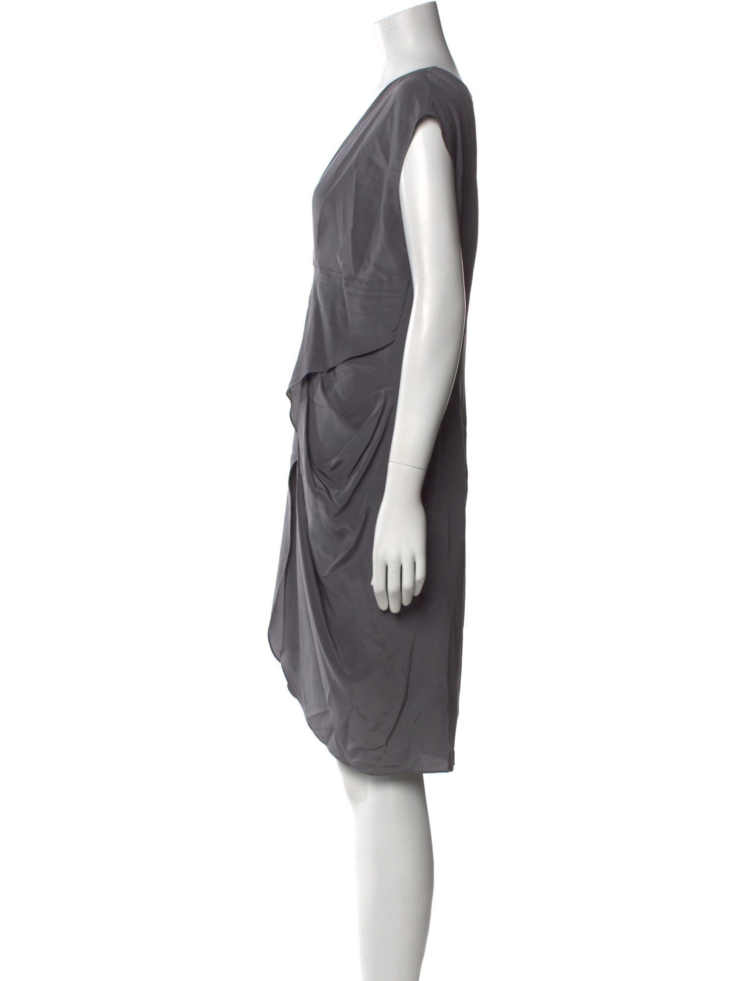 Miguelina Silk Knee-Length Dress