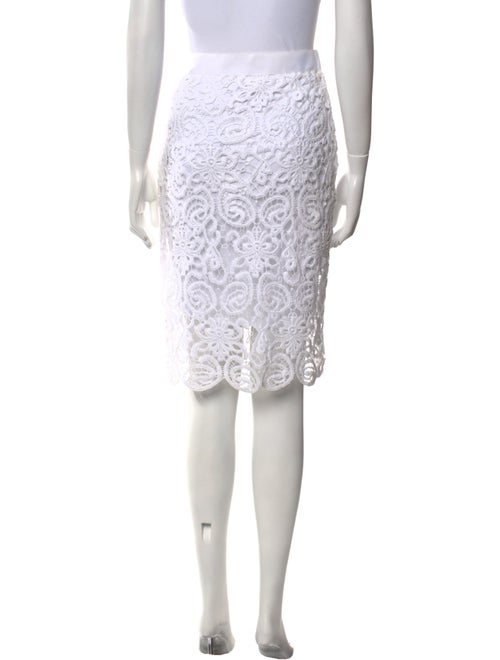 Miguelina Lace Pattern Knee-Length Skirt