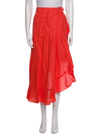 Miguelina Linen Midi Length Skirt