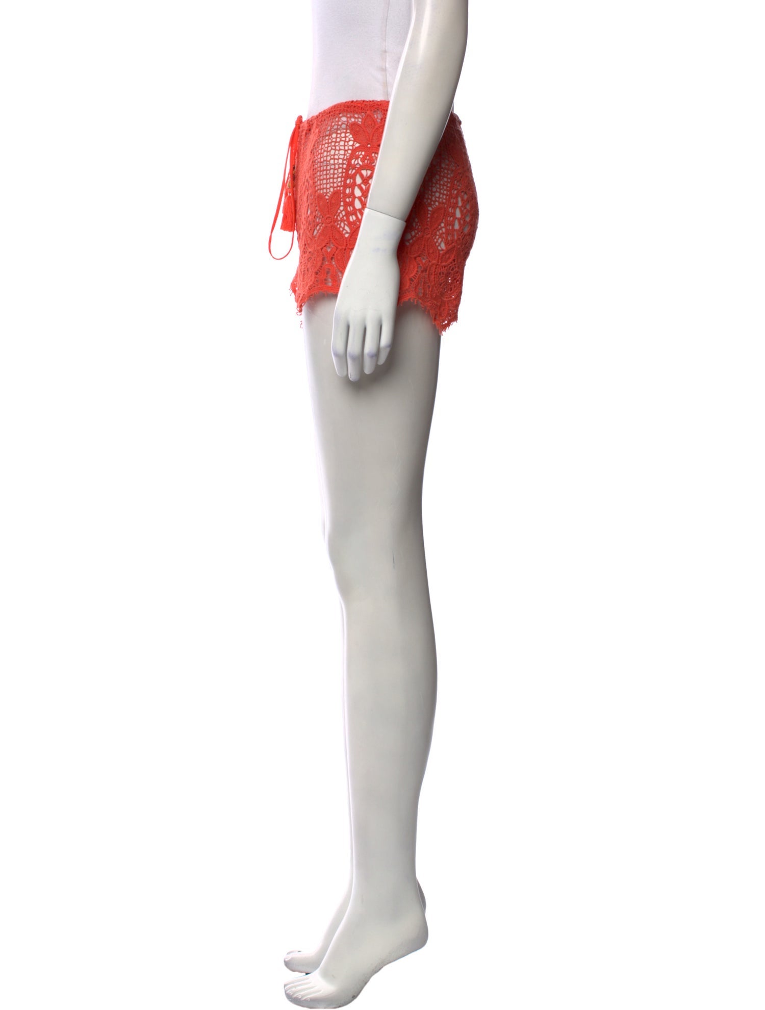 Miguelina Lace Pattern Mini Shorts