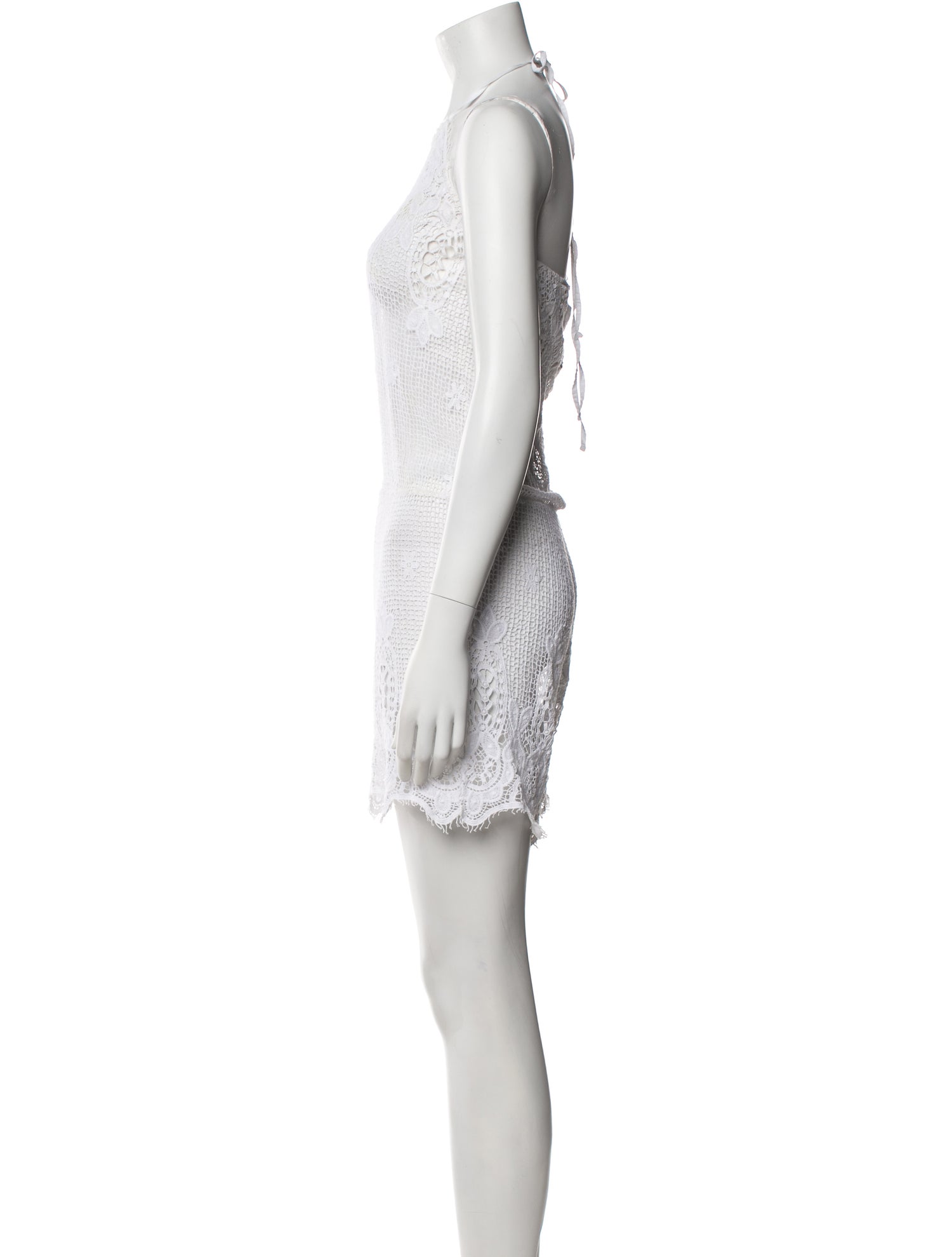 Miguelina Lace Pattern Scoop Neck Romper