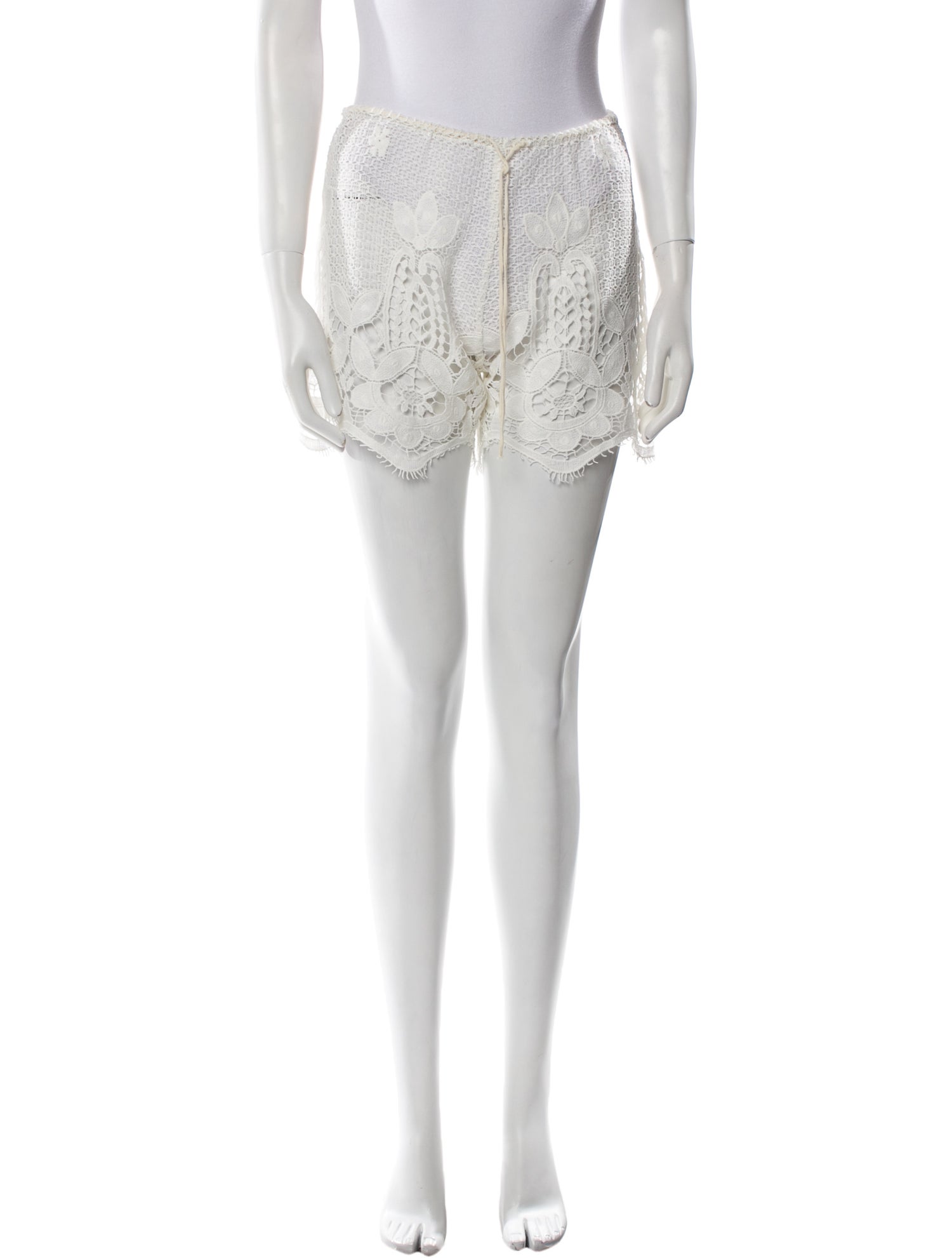 Miguelina Lace Pattern Mini Shorts