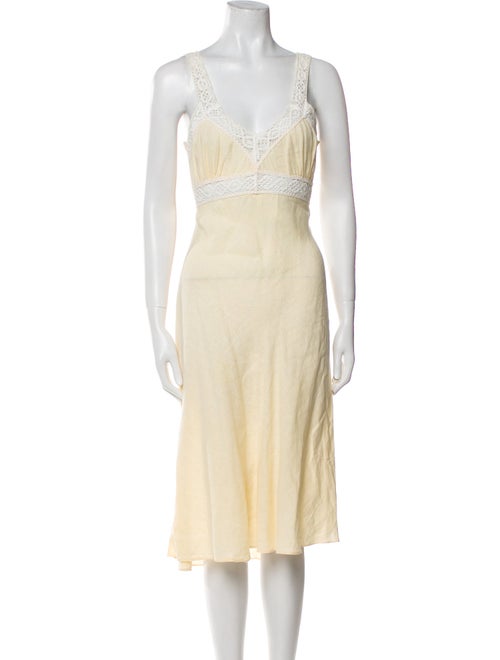 Miguelina Linen Midi Length Dress