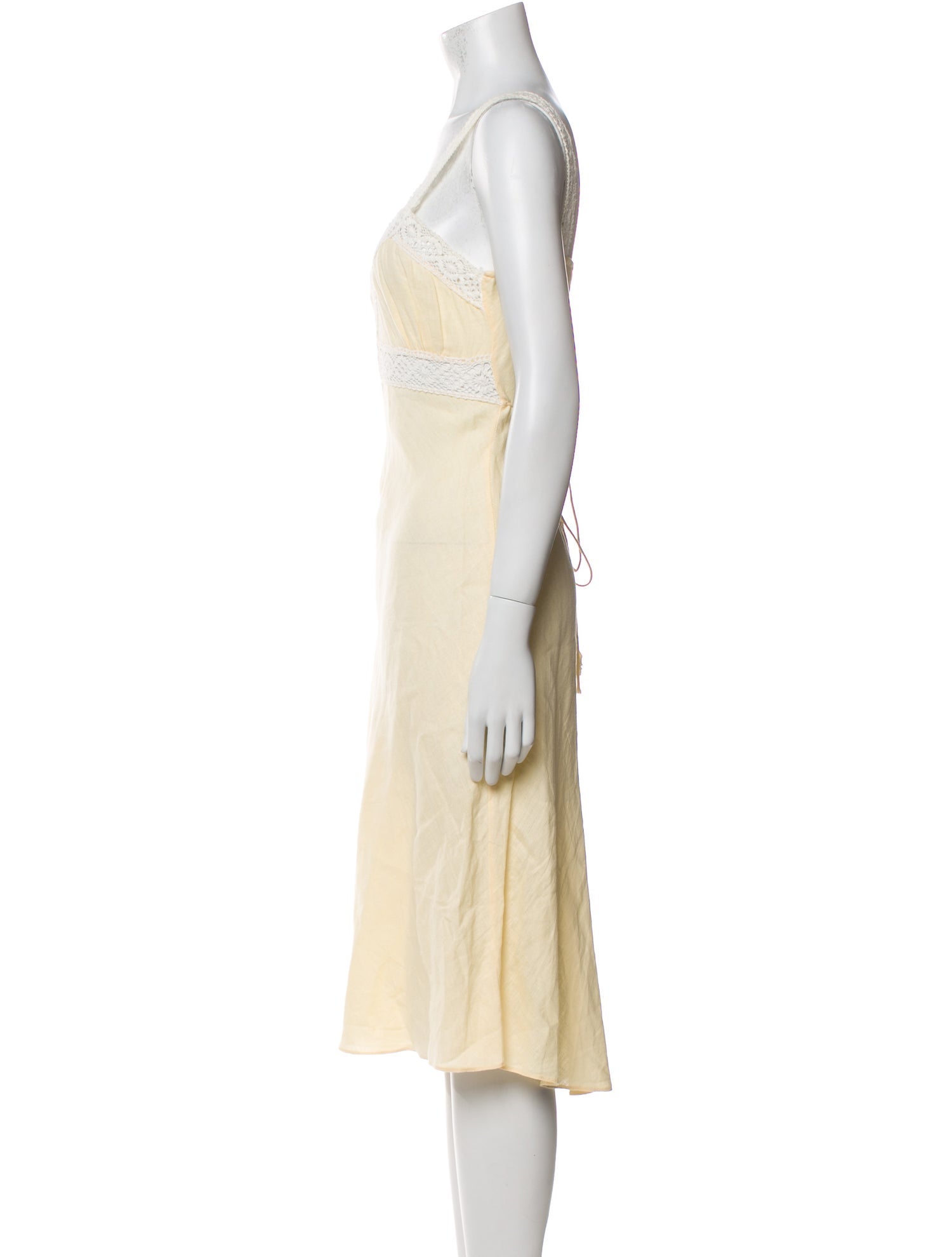 Miguelina Linen Midi Length Dress