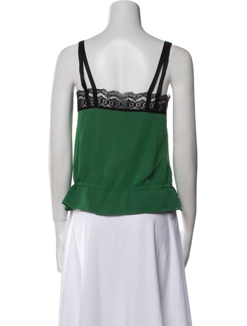 Miguelina Silk Square Neckline Crop Top