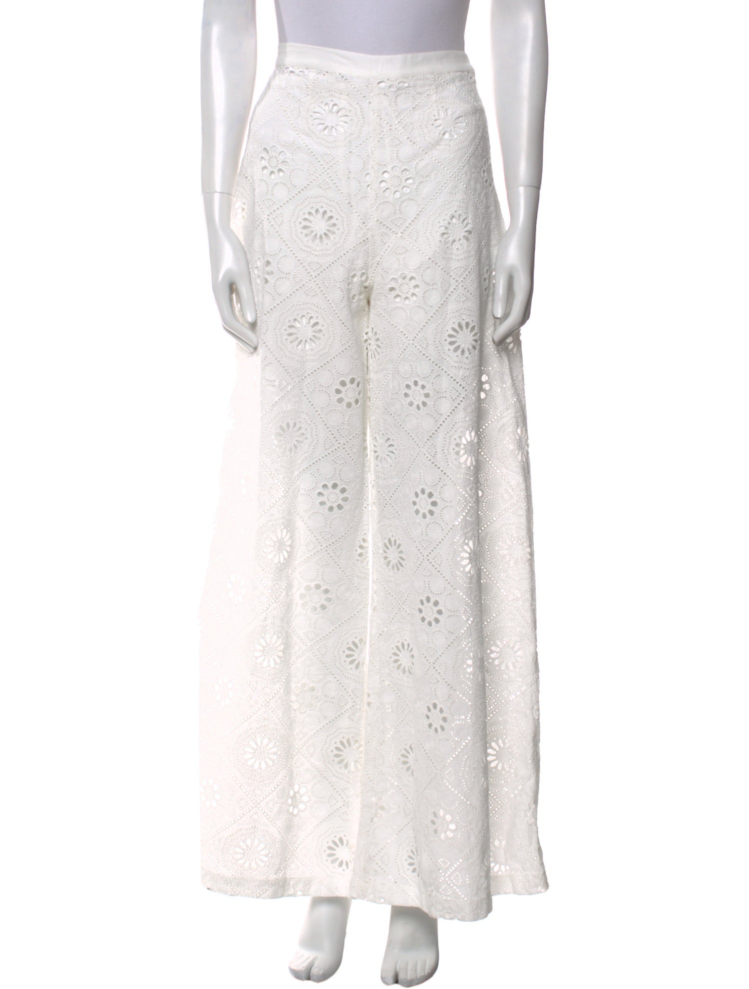 Miguelina Lace Pattern Wide Leg Pants