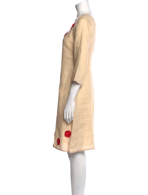 Miguelina Linen Knee-Length Dress